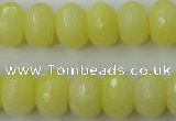 CCN919 15.5 inches 10*14mm faceted rondelle candy jade beads