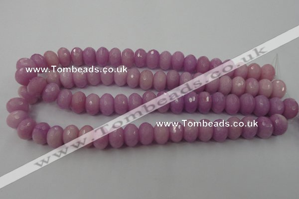 CCN920 15.5 inches 10*14mm faceted rondelle candy jade beads