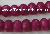 CCN921 15.5 inches 10*14mm faceted rondelle candy jade beads