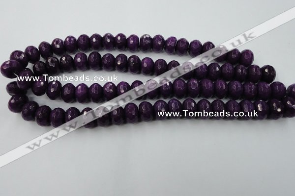 CCN922 15.5 inches 10*14mm faceted rondelle candy jade beads