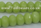 CCN923 15.5 inches 10*14mm faceted rondelle candy jade beads