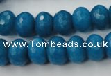 CCN925 15.5 inches 10*14mm faceted rondelle candy jade beads