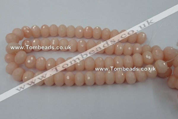 CCN929 15.5 inches 12*16mm faceted rondelle candy jade beads