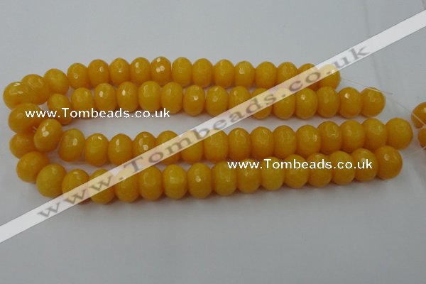 CCN933 15.5 inches 12*16mm faceted rondelle candy jade beads