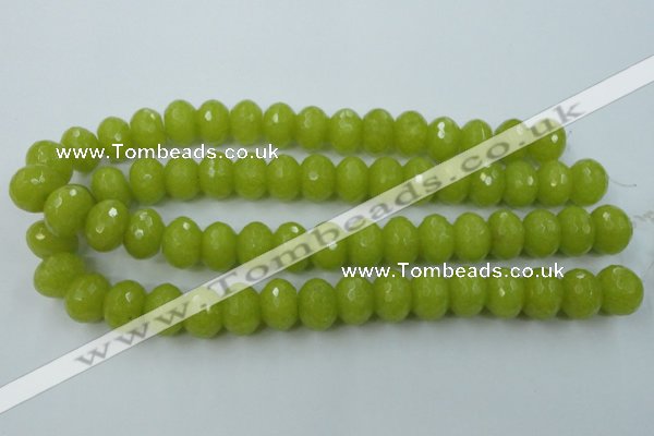 CCN934 15.5 inches 12*16mm faceted rondelle candy jade beads