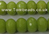 CCN935 15.5 inches 12*16mm faceted rondelle candy jade beads