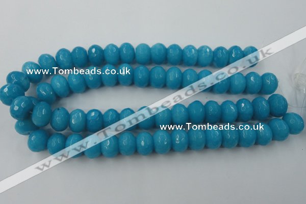 CCN938 15.5 inches 12*16mm faceted rondelle candy jade beads