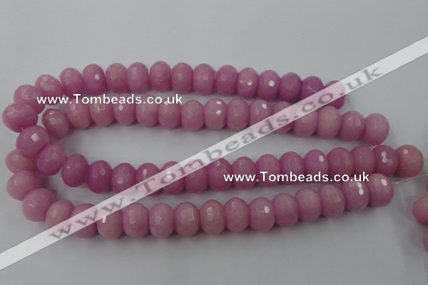 CCN939 15.5 inches 12*16mm faceted rondelle candy jade beads