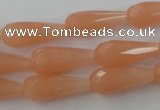 CCN974 15.5 inches 9*22mm faceted teardrop candy jade beads