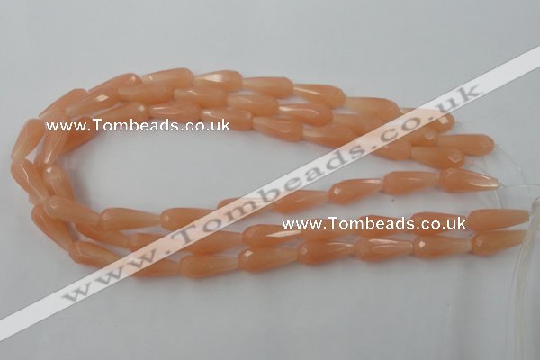 CCN974 15.5 inches 9*22mm faceted teardrop candy jade beads