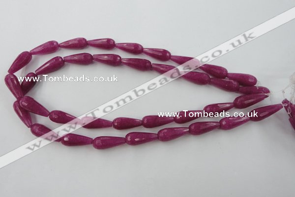CCN975 15.5 inches 9*22mm faceted teardrop candy jade beads