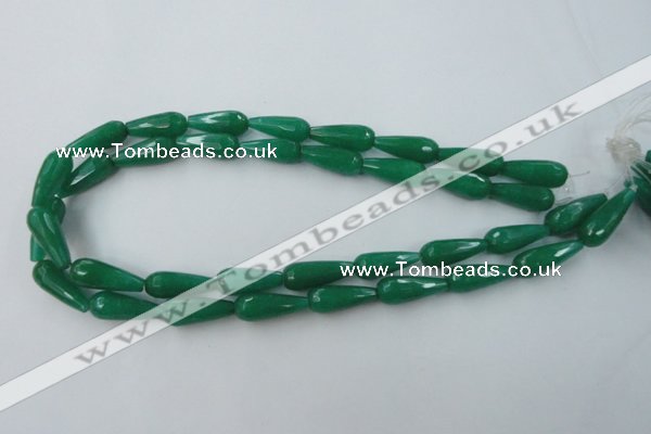 CCN978 15.5 inches 9*22mm faceted teardrop candy jade beads