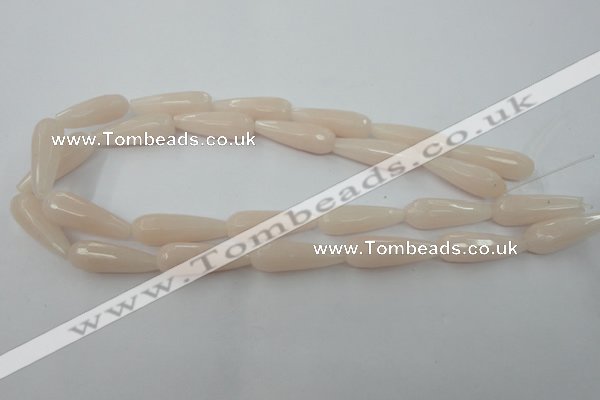 CCN981 15.5 inches 10*30mm faceted teardrop candy jade beads