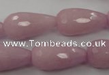 CCN988 15.5 inches 13*25mm faceted teardrop candy jade beads