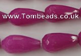 CCN989 15.5 inches 13*25mm faceted teardrop candy jade beads