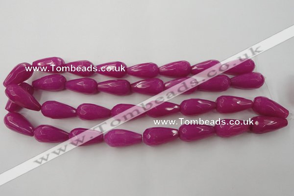 CCN989 15.5 inches 13*25mm faceted teardrop candy jade beads