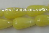 CCN993 15.5 inches 13*25mm faceted teardrop candy jade beads