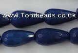 CCN999 15.5 inches 13*25mm faceted teardrop candy jade beads