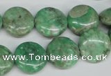 CCO112 15.5 inches 16mm flat round dyed natural chrysotine beads