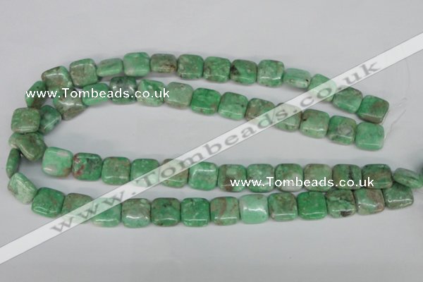 CCO113 15.5 inches 10*10mm square dyed natural chrysotine beads