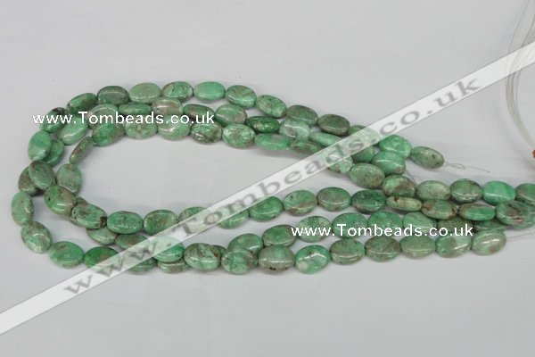 CCO117 15.5 inches 10*14mm oval dyed natural chrysotine beads