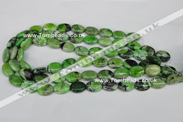 CCO136 15.5 inches 13*18mm oval dyed natural chrysotine beads