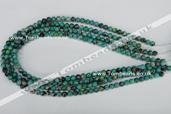 CCO141 15.5 inches 6mm round dyed natural chrysotine beads