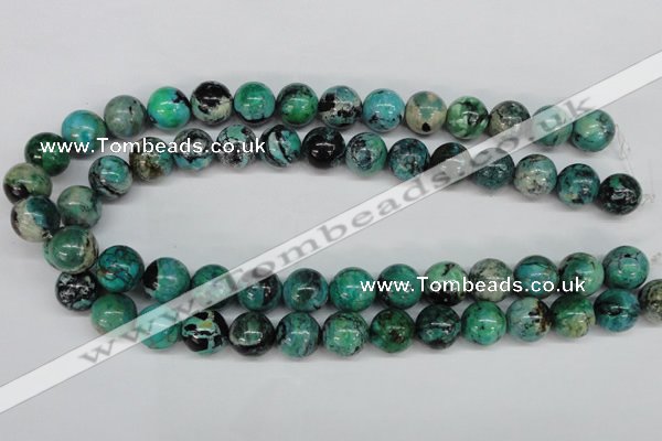 CCO145 15.5 inches 14mm round dyed natural chrysotine beads