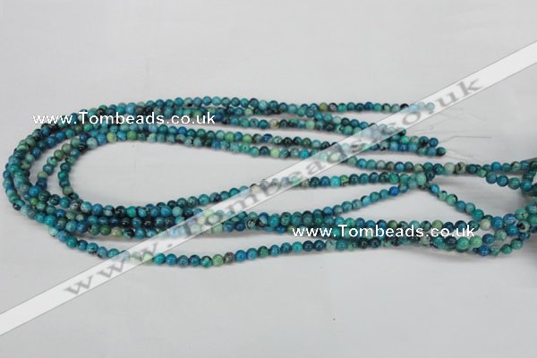 CCO160 15.5 inches 4mm round dyed natural chrysotine beads