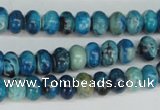 CCO170 15.5 inches 5*8mm rondelle dyed natural chrysotine beads