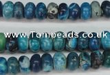 CCO171 15.5 inches 6*10mm rondelle dyed natural chrysotine beads