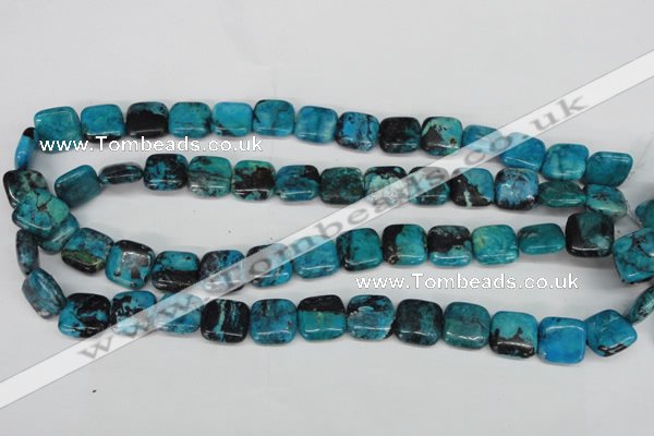 CCO185 15.5 inches 14*14mm square dyed natural chrysotine beads