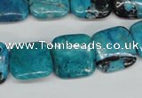 CCO186 15.5 inches 18*18mm square dyed natural chrysotine beads