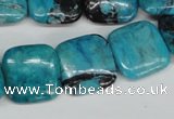 CCO187 15.5 inches 22*22mm square dyed natural chrysotine beads