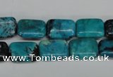 CCO190 15.5 inches 10*14mm rectangle dyed natural chrysotine beads