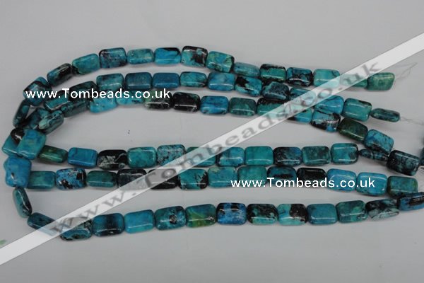 CCO190 15.5 inches 10*14mm rectangle dyed natural chrysotine beads