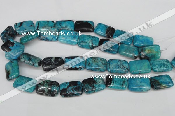 CCO192 15.5 inches 18*25mm rectangle dyed natural chrysotine beads