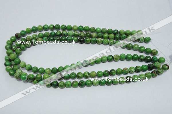 CCO302 15.5 inches 8mm round dyed chrysotine beads wholesale