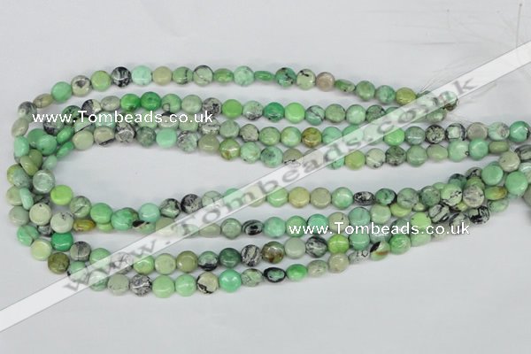 CCO31 15.5 inches 8mm flat round natural chrysotine beads