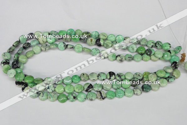 CCO32 15.5 inches 10mm flat round natural chrysotine beads