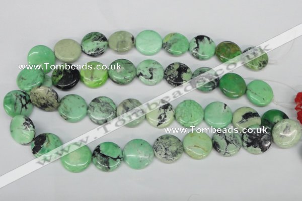 CCO33 15.5 inches 20mm flat round natural chrysotine beads