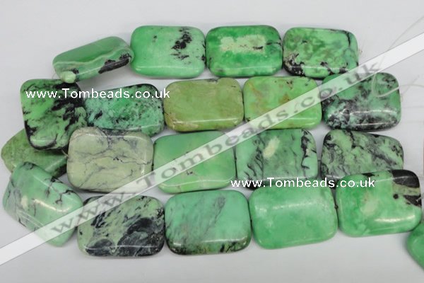 CCO47 15.5 inches 30*40mm rectangle natural chrysotine beads