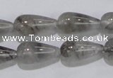 CCQ104 15.5 inches 10*20mm teardrop cloudy quartz beads wholesale