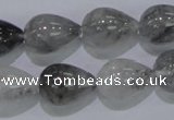 CCQ106 15.5 inches 13*18mm teardrop cloudy quartz beads wholesale