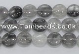 CCQ116 15.5 inches 10mm coin cloudy quartz beads wholesale