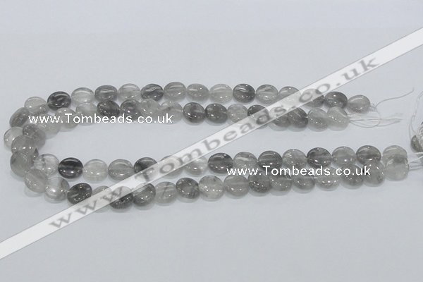 CCQ117 15.5 inches 12mm coin cloudy quartz beads wholesale