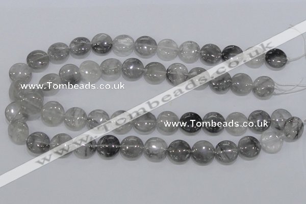 CCQ118 15.5 inches 15mm coin cloudy quartz beads wholesale