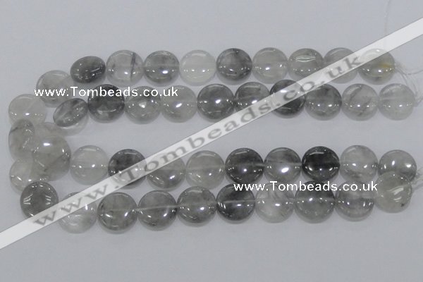 CCQ119 15.5 inches 18mm coin cloudy quartz beads wholesale