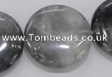 CCQ123 15.5 inches 40mm coin cloudy quartz beads wholesale