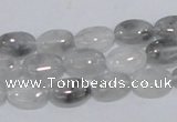 CCQ144 15.5 inches 8*12mm oval cloudy quartz beads wholesale